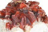 Phenomenal, Natural, Red Quartz Crystal Cluster - Morocco #131360-3